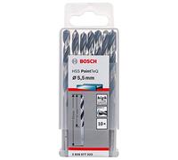 Bosch Professional 10 brocas helicoidales HSS PointTeQ (para metal, 5,5 x 57 x 93 mm, accesorio de taladro), Diámetro 5.5 mm