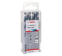 Bosch Professional 10 brocas helicoidales HSS PointTeQ, para metal, 5.7 x 57 x 93 mm, accesorio de taladro