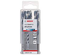 Bosch Professional 10 brocas helicoidales HSS PointTeQ, para metal, 5.8 x 57 x 93 mm, accesorio de taladro