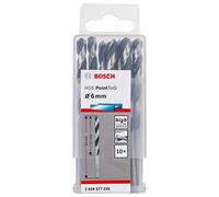 Bosch Professional 10 brocas helicoidales HSS PointTeQ (para metal, 6 x 57 x 93 mm, accesorio de taladro), Diámetro 6 mm