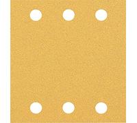 Bosch Professional 10 x Lijas Expert C470 con 6 agujeros, para Madera dura, Pintura sobre madera, 115 x 107 mm, Grano 80, Accesorios Lijadora orbital