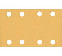Bosch Professional 10 x Lijas Expert C470 con 8 agujeros, para Madera dura, Pintura sobre madera, 80 x 133 mm, Grano 120, Accesorios Lijadora orbital