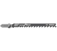 Bosch Hojas de sierra de calar T 144 D Speed for Wood – para madera blanda, corte recto – 100 uds