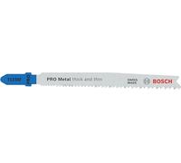 Bosch Professional 100x Hojas de sierra de calar T 123 XF Progressor for Metal (para Láminas de acero, accesorios Sierra de calar)