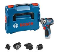Bosch Professional 12V System atornillador a batería GSR 12V-35 FC - FlexiClick System (incl. adaptador portabrocas GFA 12-B, 2 accesorios FlexiClick, L-BOXX, sin batería/cargador)