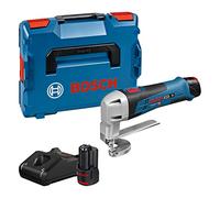 Bosch Professional 12V System GSC 12V-13 - Cizalla de metal a batería (3600 cpm, corte en acero max. 1,3 mm, 2 baterías x 2.0 Ah, en L-BOXX)