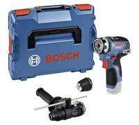 Bosch Professional 12V System GSR 12V-35 FC - Atornillador a batería (Brushless, 35 Nm, 2 cabezales FlexiClick, en L-BOXX)