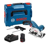 Bosch Professional 12V System sierra circular a batería GKS 12V-26 (Ø del disco de sierra: 85 mm, incl. 2 baterías 3.0Ah, cargador rápido GAL 12V-40, bandeja para L-BOXX, L-BOXX)