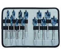 Bosch Professional 13x Set de Brocas Fresadoras Planas SelfCut Speed (Madera, Bolsa Enrollable, 1/4" HEX, Ø 10-32 mm, Accesorios Taladro de impacto rotativo)