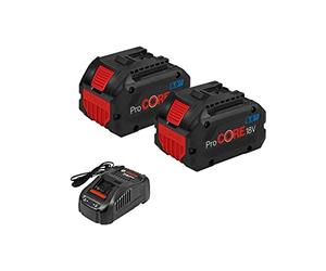Bosch Professional 1600A01C4K Conjunto Power Set, 2 Baterías ProCORE de 8,0 Ah, Cargador GAL 1880 CV, Caja de cartón, Azul, 18 V