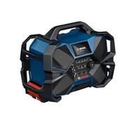 Bosch Professional 18V/12V System radio a batería GPB 18VH-6 SRC (carga interna para 18 V y 12 V, incl. abrebotellas, 2 pilas AAA, película protectora de pantalla, sin batería/cargador)