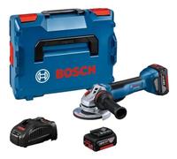 Bosch Professional 18V System amoladora angular a batería GWS 18V-10 P (incl. 2 baterías GBA 18V 5.0Ah, GAL 1880 CV, empuñadura auxiliar, cubierta protectora, tuerca sujeción, brida, L-BOXX)