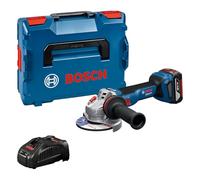 Bosch Professional 18V System amoladora angular a batería GWS 18V-11 S (diámetro del disco de 125 mm, incl. 1 batería GBA 5.0Ah, cargador GAL 1880, L-BOXX)