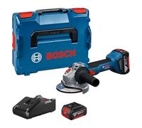 Bosch Professional 18V System amoladora angular a batería GWS 18V-8 (diámetro del disco de 125 mm, incl. 2 baterías GBA 5.0Ah, cargador GAL 18V-40, L-BOXX)