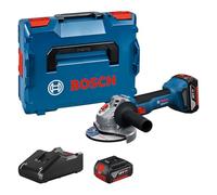 Miniamoladora a batería BOSCH GWS 18V-8 125mm + 2 x 4.0 Ah en L-BOXX - 06019N9002