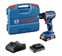 Bosch Professional 18V System atornillador a batería GSR 18V-45 (velocidad de giro 1900 rpm, incl. 2 baterías 2.0Ah, cargador GAL 18V-20, L-Case)