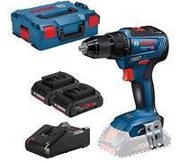 Bosch Professional 18V System atornillador a batería GSR 18V-55 (par máx. 55 Nm, 1800 rpm, incl. 2 baterías ProCORE18V 4.0Ah, cargador rápido GAL 18V-40, bandeja para L-BOXX, L-BOXX)