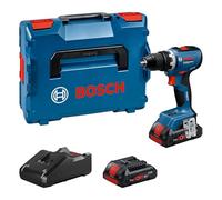 Bosch Professional 18V System atornillador a batería GSR 18V65 (motor Brushless sin escobillas, longitud del cabezal 166, 2 baterías ProCORE18V 4.0Ah, LBOXX)
