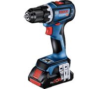 Bosch Professional 18V System atornillador a batería GSR 18V-90 C (incl. 2 baterías 5.0Ah, cargador rápido GAL 18V-40, bandeja 1/1 para L-BOXX, L-BOXX)