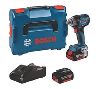 Bosch Professional 18V System atornillador de impacto a batería GDS 18V-330 HC (par apriete 330 Nm y par arranque 560 Nm, incl. 2 bat de 5,0 Ah, cargador GAL 18V-40,L-BOXX)