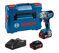 Bosch Professional 18V System atornillador de impacto a batería GDS 18V-450 HC (par de apriete 450 Nm y par de arranque 800 Nm, incl. 2 baterías 5.0Ah, cargador rápido GAL 18V-40, L-BOXX)