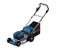 Bosch Professional 18V System cortacésped a batería GRA 18V2-46 (ancho de corte: 46 cm, 6 niveles de altura de corte, cesto de tela de 60 litros, incl. 2 llaves de aislamiento, tapón de triturado)