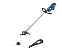 Bosch Professional 18V System desbrozadora a batería GFR 18V-23 (motor sin escobillas, diámetro del área de corte 23 cm, incl. 1 bobina, 1 correa, set de cuchillas, protector de plantas)