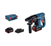 Bosch Professional 18V System GBH 18V-21 - Martillo perforador a batería (Brushless, 2,0 J, Ø máx. hormigón 21 mm, SDS plus, 2 baterías x 4,0 Ah, en L-BOXX)