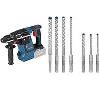 Bosch Professional 18V System GBH 18V-26 - Martillo perforador a batería (Ø máx. 26 mm, sin batería, en caja) + Set de 7 brocas para martillo Expert SDS plus-7X (para Hormigón armado, Ø 5-12 mm)