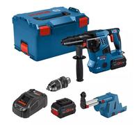 Bosch Professional 18V System GBH 18V-28 CF - Martillo perforador a batería (3,3 J, Ø máx. 28 mm, SDS plus + cilíndrico, 2 baterías ProCORE x 8.0 Ah, aspiración GDE 18V-16, en L-BOXX)