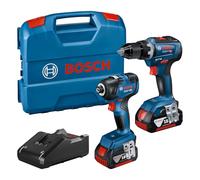 Bosch Professional 06019J2108 Combo GSR 18V-55 Taladro a batería + GDR 18V-200 Atornillador de impacto 18V 4.0AH en L-Boxx