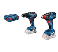 Bosch Professional 18V System GDX 18V-200 + GSR 18V-55 - Set llave de impacto + atornillador a batería (18V, sin batería, en L-BOXX)