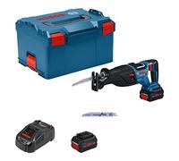 Bosch Professional 18V System GSA 18V-28 - Sierra sable a batería (0 - 2900 cpm, profundidad de corte 230 mm, 2 baterías ProCore x 5.5Ah, en L-BOXX), Azul