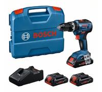 Bosch Professional 18V System GSB 18V-55 taladro percutor a batería (Brushless, 55 Nm, 1750 rpm, incl. 3 baterías ProCORE de 4,0 Ah, cargador GAL 18V-40, en L-Case)