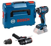 Bosch Professional 18V System GSR 18V-90 FC - Atornillador a batería (Brushless, 64 Nm, 2 cabezales FlexiClick, en L-BOXX)