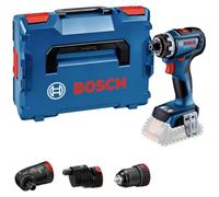 Bosch Professional 18V System GSR 18V-90 FC - Atornillador a batería (Brushless, 64 Nm, 3 cabezales FlexiClick, en L-BOXX)