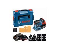 Bosch Professional 18V System GSS 18V-10 - Lijadora orbital a batería (3 platos lijadores, microfiltro, 2 baterías x 5.0 Ah, en L-BOXX)
