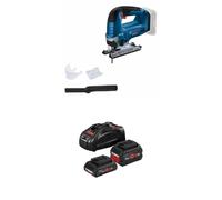 Bosch Professional 18V System GST 18V-125 B (Brushless, 3500 cpm, profundidad de corte 125 mm, adaptador de aspiración) +Set baterías de litio + cargador (ProCORE18V 5.5 Ah + 4.0 Ah + GAL 1880 CV)