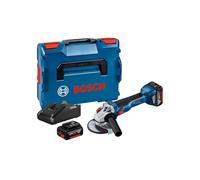 Bosch Professional 18V System GWS 18V-10 - Amoladora angular a batería (Ø 125 mm, 9000 rpm, 2 baterías x 4.0 Ah, en L-BOXX)