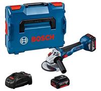Bosch Professional 18V System GWS 18V-10 - Amoladora angular a batería (Brushless, Ø 125 mm, 9000 rpm, 2 baterías x 5.0 Ah, en L-BOXX)
