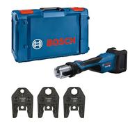 Bosch Professional 18V System Herramienta de Prensado a Batería GPT 18V-32 (32 kN, conect. plástico hasta 110 mm, metal hasta 54 mm, con mesa mordaza prensa RFz12, RFz16, RFz20, XL-BOXX)