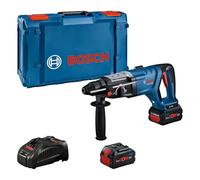 Bosch Professional 18V System martillo perf. bat. GBH 18V-28 D (KickBack Control, incl. 2 baterías GBA 18V 5.5Ah, cargador GAL 1880, paño limpieza, empuñadura auxiliar, calibre profundidad, XL-BOXX)