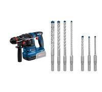 Bosch Professional 18V System martillo perforador a batería GBH 18V-22 X + Bosch Professional 7 piezas Set de brocas para martillo Expert SDS plus-7X (para Hormigón armado, Ø 5-12 mm)