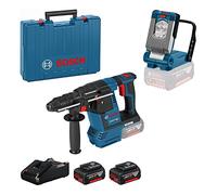 Bosch Professional 18V System martillo perforador a batería GBH 18V-26 F y linterna batería GLI VariLED (incl. 2 bat. GBA 18V 4.0Ah, GAL 18V-40, prof. retr., port. interc., maletín) - Set excl. Amazon