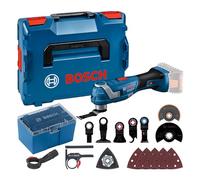 Bosch Professional 18V System multiherramienta a batería GOP 18V-34 (motor Brushless sin escobillas, Vibration Control, con varias cuchillas, 1 plato de lija, 5 hojas de lija, 5 accesorios en L-BOXX)