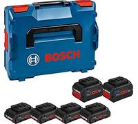 Bosch Professional 18V System ProCORE18V - Set 6 baterías de litio (4 x ProCORE 4.0Ah + 2 x ProCORE 8.0 Ah, en L-BOXX)