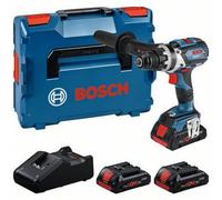 Bosch Professional 18V System taladro atornillador a batería GSR 18V-110 C (máx. par de apriete 110 Nm, diámetro máx.tornillos:12 mm, incl 3 bat ProCORE 4,0 Ah, GAL 18V-40, L-BOXX)