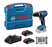 Bosch Professional 18V System Taladro Atornillador de Percusión a Batería GSB 18V-65 (longitud de cabezal de 175 mm, incluye 2 baterías de 2,0 Ah, cargador GAL 18V-40, L-BOXX)