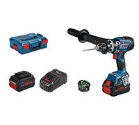 Bosch Professional 18V System taladro percusión a batería BITURBO GSB 18V-150 C (par máx. 150 Nm, incl. 2 ProCORE18V 8.0Ah, cargador rápido GAL 1880 CV, gancho escalera, bandeja para L-BOXX, L-BOXX)