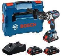 Bosch Professional 18V System taladro percutor a batería GSB 18V-110 C (par de apriete máx. 110 Nm, incl. 3 baterías recargables ProCORE de 4,0 Ah, cargador GAL 18V-40, en L-BOXX)